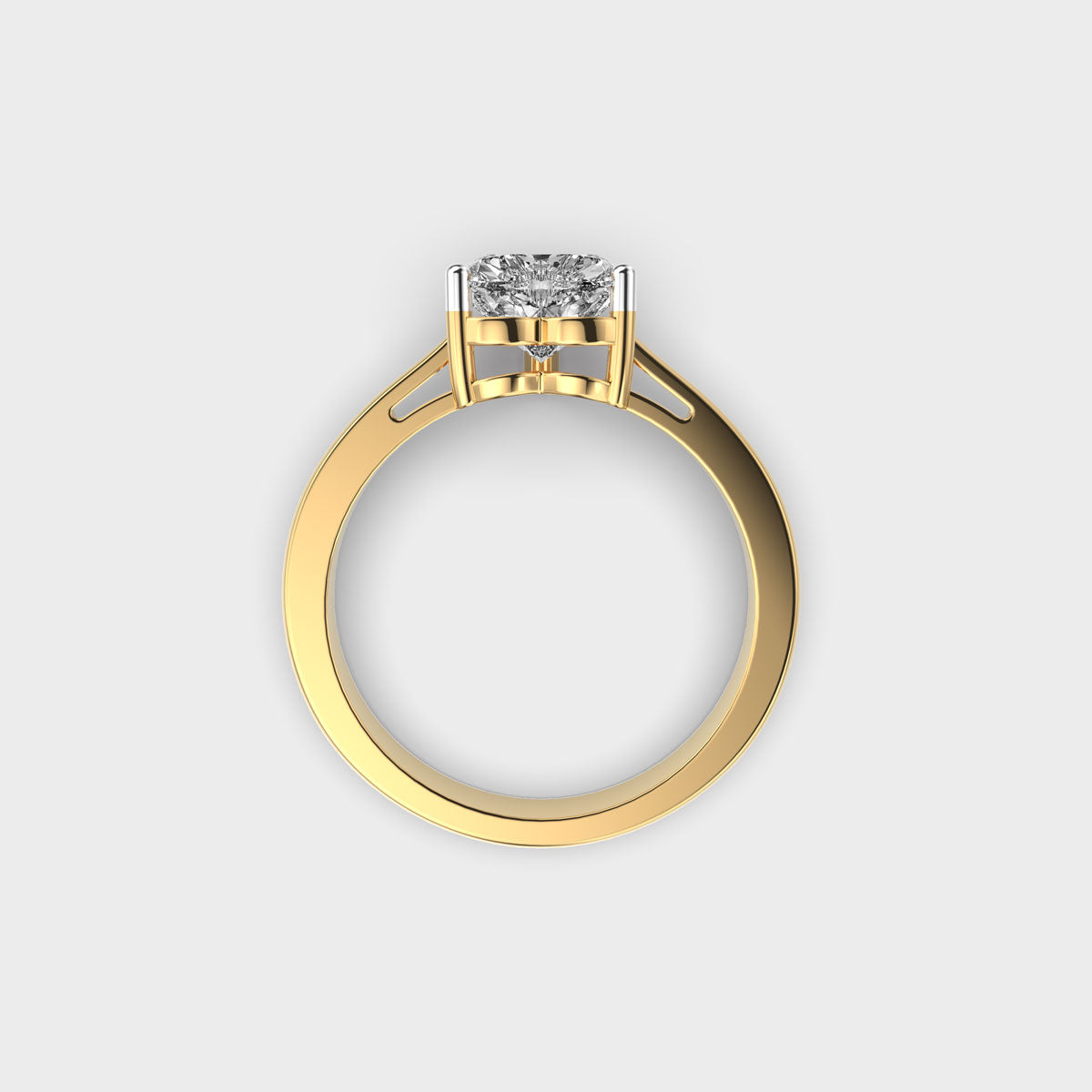 1ct Heart Solitaire Ring