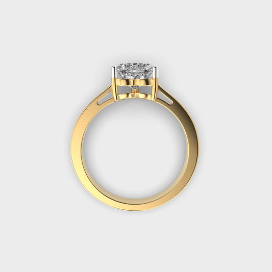 1ct Heart Solitaire Ring
